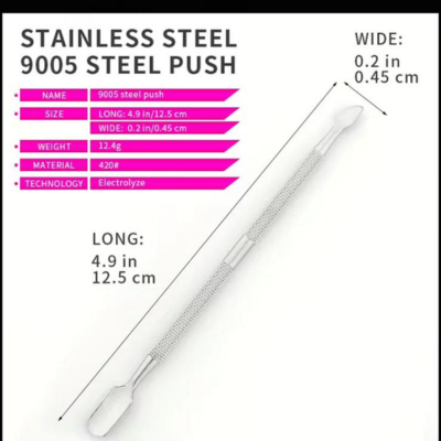 Steel Nail Cuticle Pusher